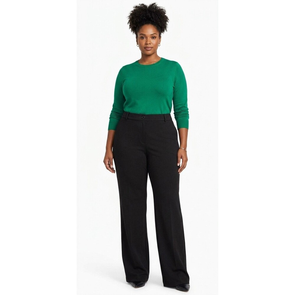 Black Label Evan Picone Women's Black Pull/Slip on Pants Pockets XL (16/18)